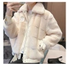 Danish mink thickened mid-length imitation mink fur coat for women, 2021 winter new Korean style, fashionable and slimming, large size details Picture